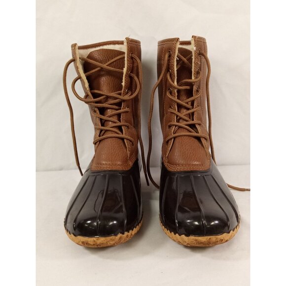 JBU by Jambu Maplewood Women's Black/Brown Duck Boots Size 11M - Picture 3 of 8